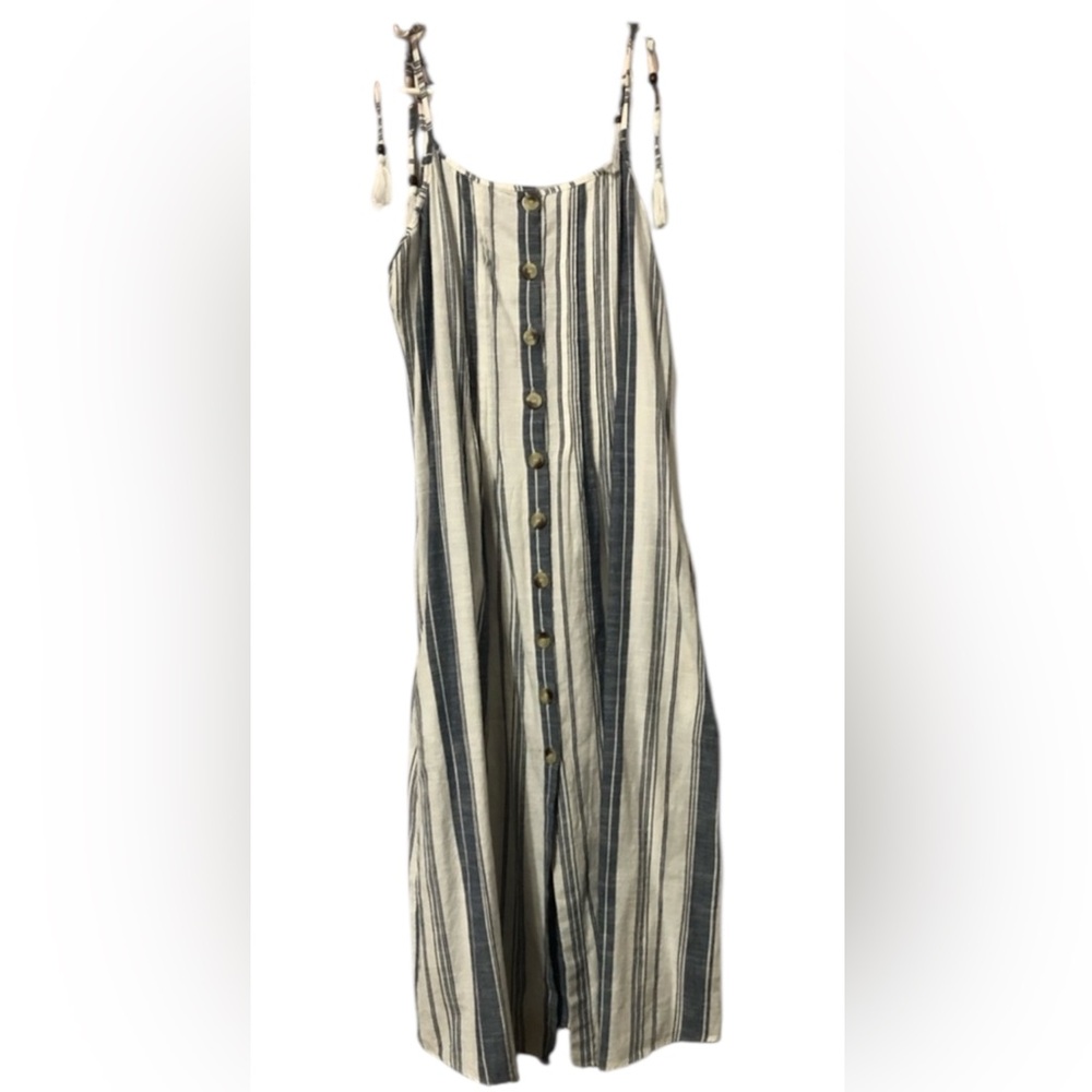Club Z Collection striped navy and white midi dress
